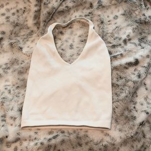 Urban Outfitters white shoulder crop top